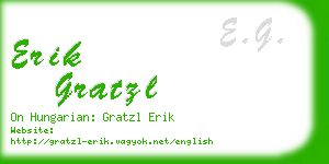 erik gratzl business card